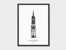 Load image into Gallery viewer, Poster Amersfoort, Onze Lieve Vrouwetoren 'Lange Jan'