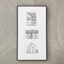 Load image into Gallery viewer, Tryptich Houseportrait