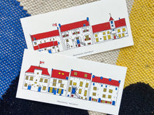 Load image into Gallery viewer, Mondriaanstijl Muurhuizen ansichtkaarten, 4 stuks