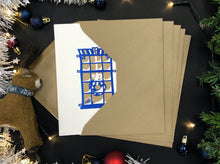 Afbeelding in Gallery-weergave laden, Risoprint | Kerstkaart Kerstkrans (set van 5, incl. envelop)