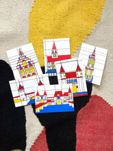 Load image into Gallery viewer, Mondriaanstijl ansichtkaarten set van 6