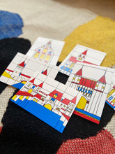 Load image into Gallery viewer, Mondriaanstijl ansichtkaarten set van 6