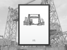 Afbeelding in Gallery-weergave laden, Poster Rotterdam, De Hef (+skyline)