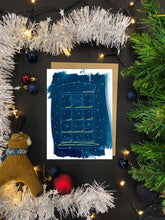 Afbeelding in Gallery-weergave laden, Blauwdruk/Cyanotype Kerstkaart A6