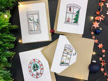 Load image into Gallery viewer, Christmas Card Windows (set of 4)
